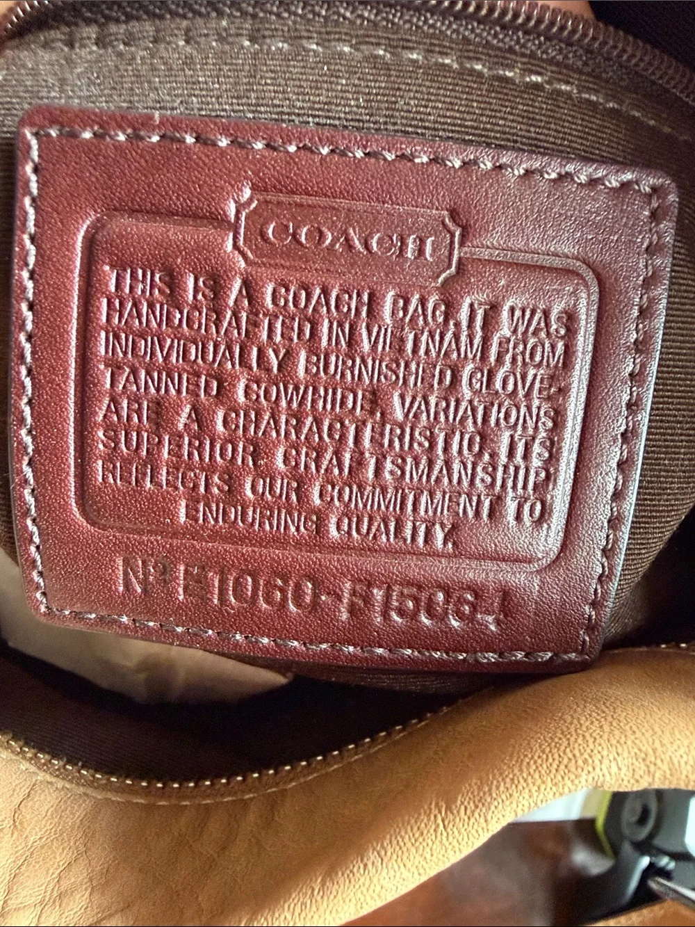 Coach Caramel Leather Shoulder Hobo